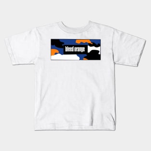 bleed orange army pattern Kids T-Shirt